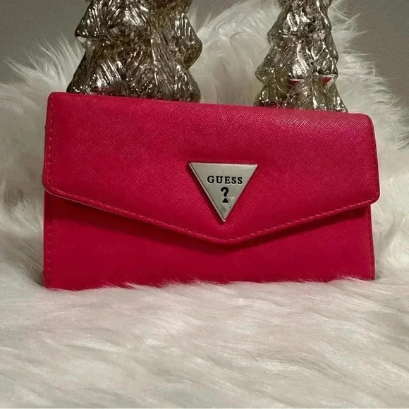 Guess Handbags - Guess SF860151 Lathan SLG Slim Clutch Wallet Pink